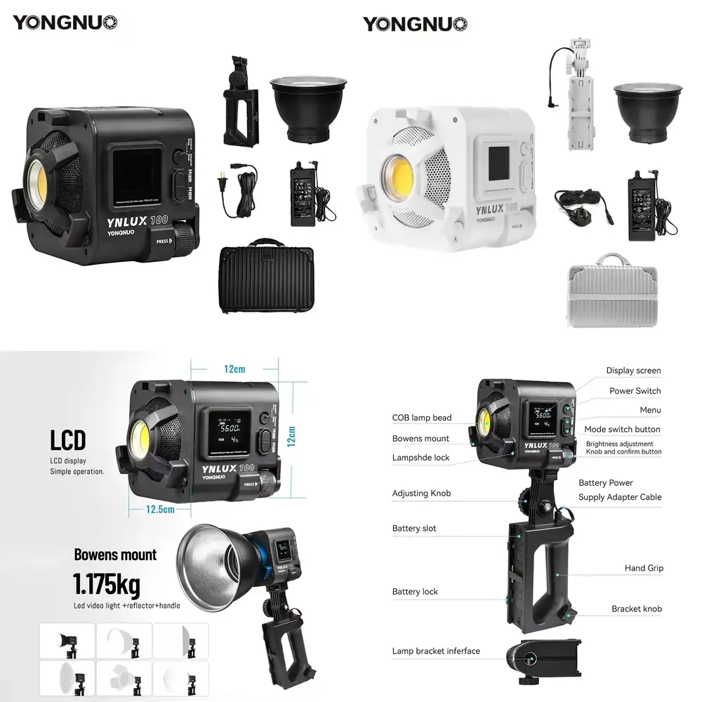 Photography Videos - YONGNUO YNLUX100 100W 3200K-5600K Compact Handheld