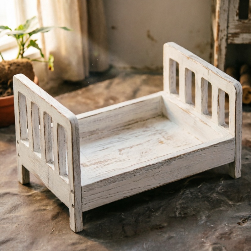 Photography Videos - Infant Posing Sofa Retro Wood Bed