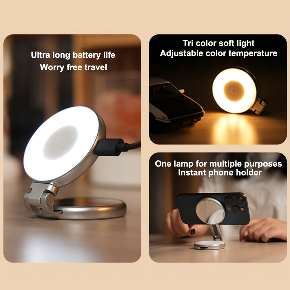 Photography Videos - 3-in-1 Magnetic Selfie Light with Mirror