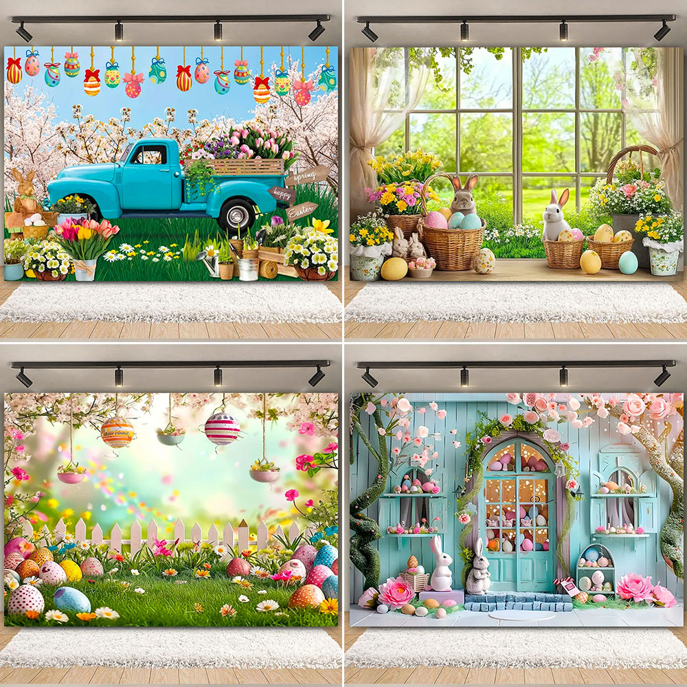 Photography Architecture - Happy Easter Backdrop Photography AI Scene