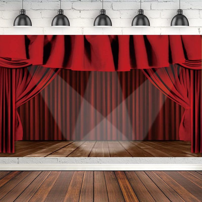 Photography Awards - Photography Backdrop Wooden Floor Stage Curtain