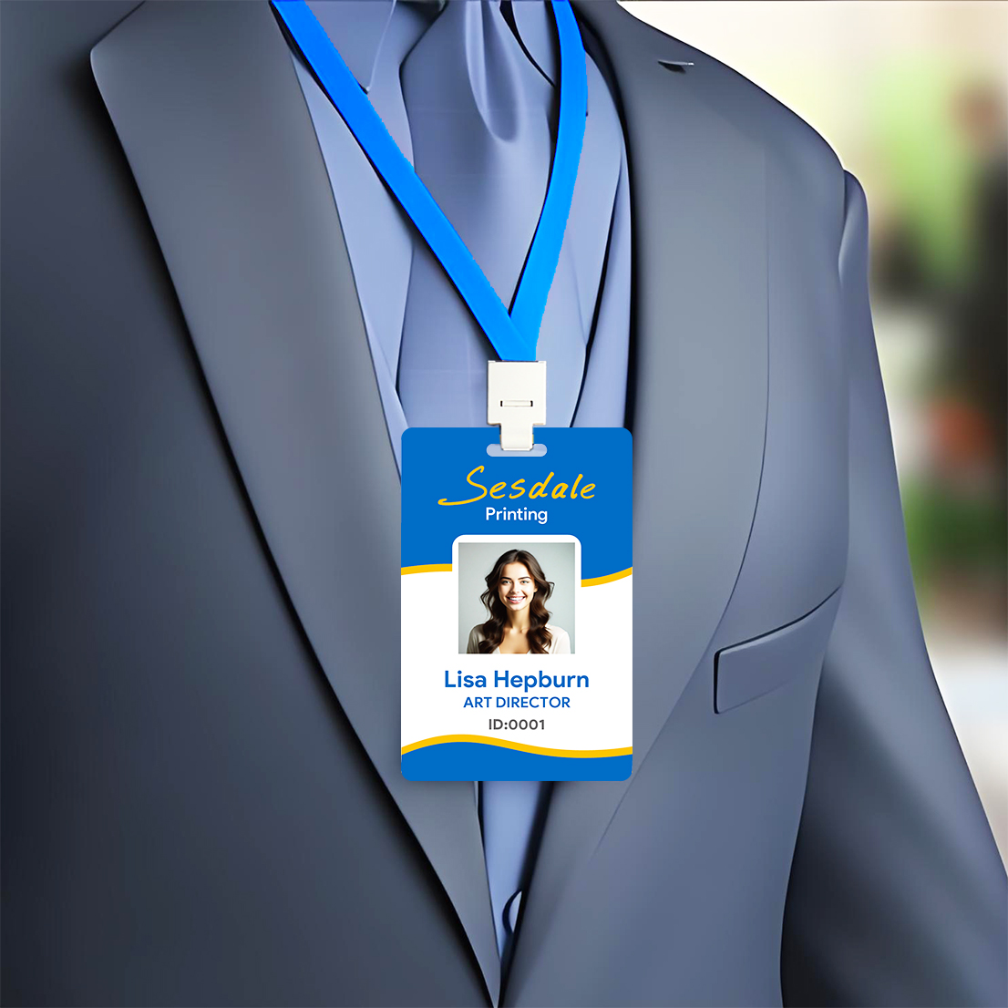 Custom Employee ID Badge, Doub - Photography Names review and price