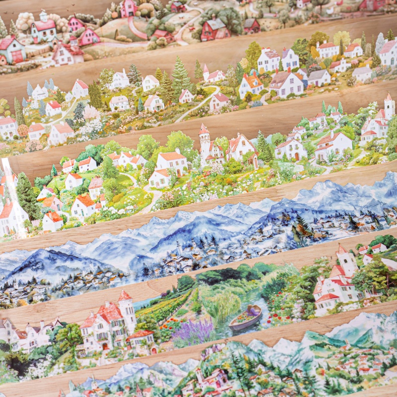 6 Rolls 6Cm×200Cm Village Them - Photography Journal review and price