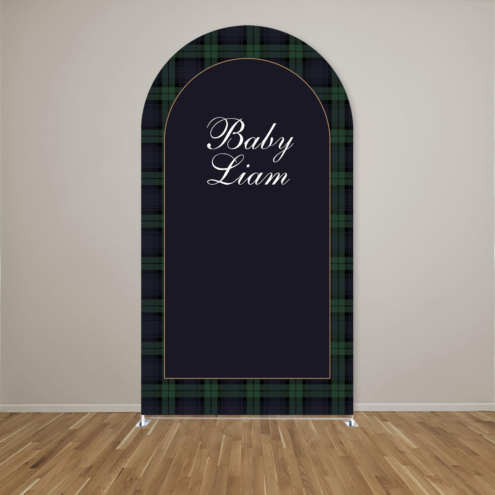 Custom Name Green Plaid Arch B - Photography Names review and price